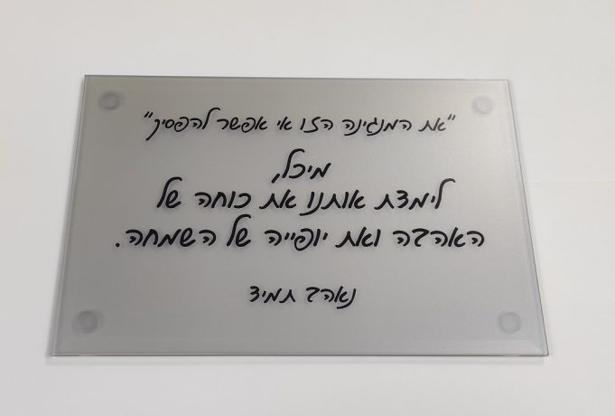 שלטים מזכוכית